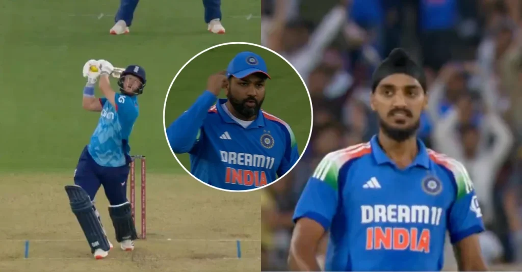 Rohit-Sharmas-brain-tap-celebration-goes-viral-after-Arshdeep-Singh-dismisses-Ben-Duckett.webp.webp